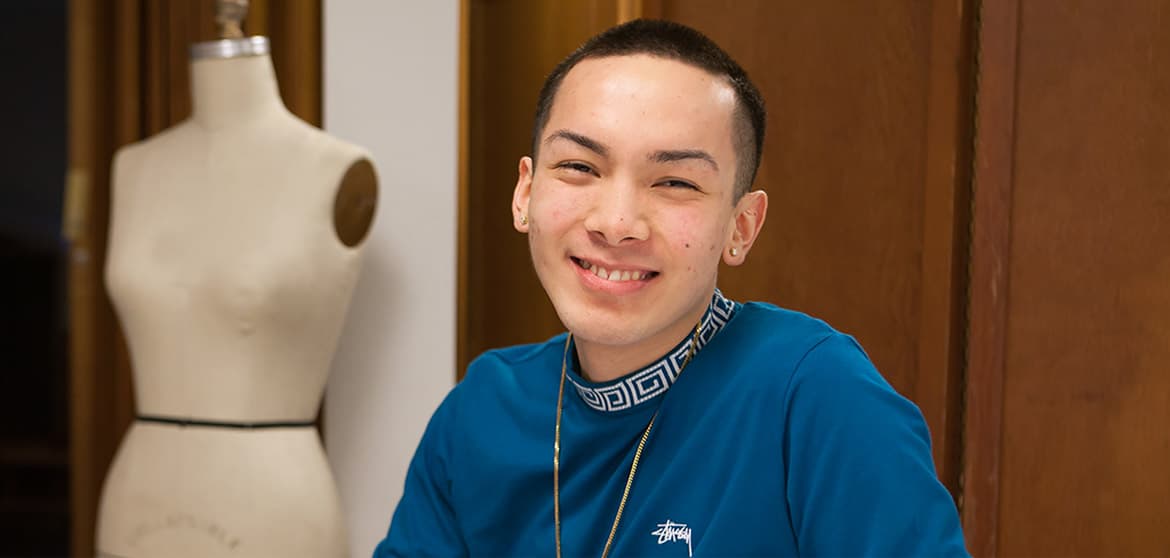 Nathan Samayo, apparel design and merchandising major