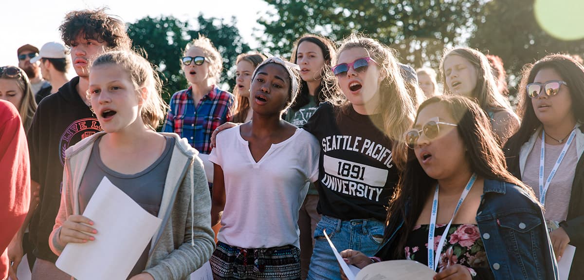 High school students gathered on SPU’s campus and at Camp Casey this summer and again in October for Immerse Youth Discipleship Academy.