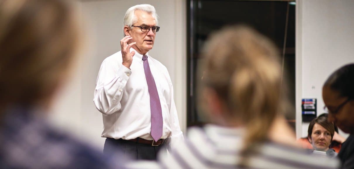 John Bond teaches class | photo courtesy the SPU archives