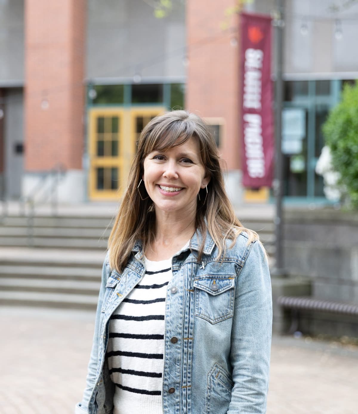 Professor Katie Douglass on campus.