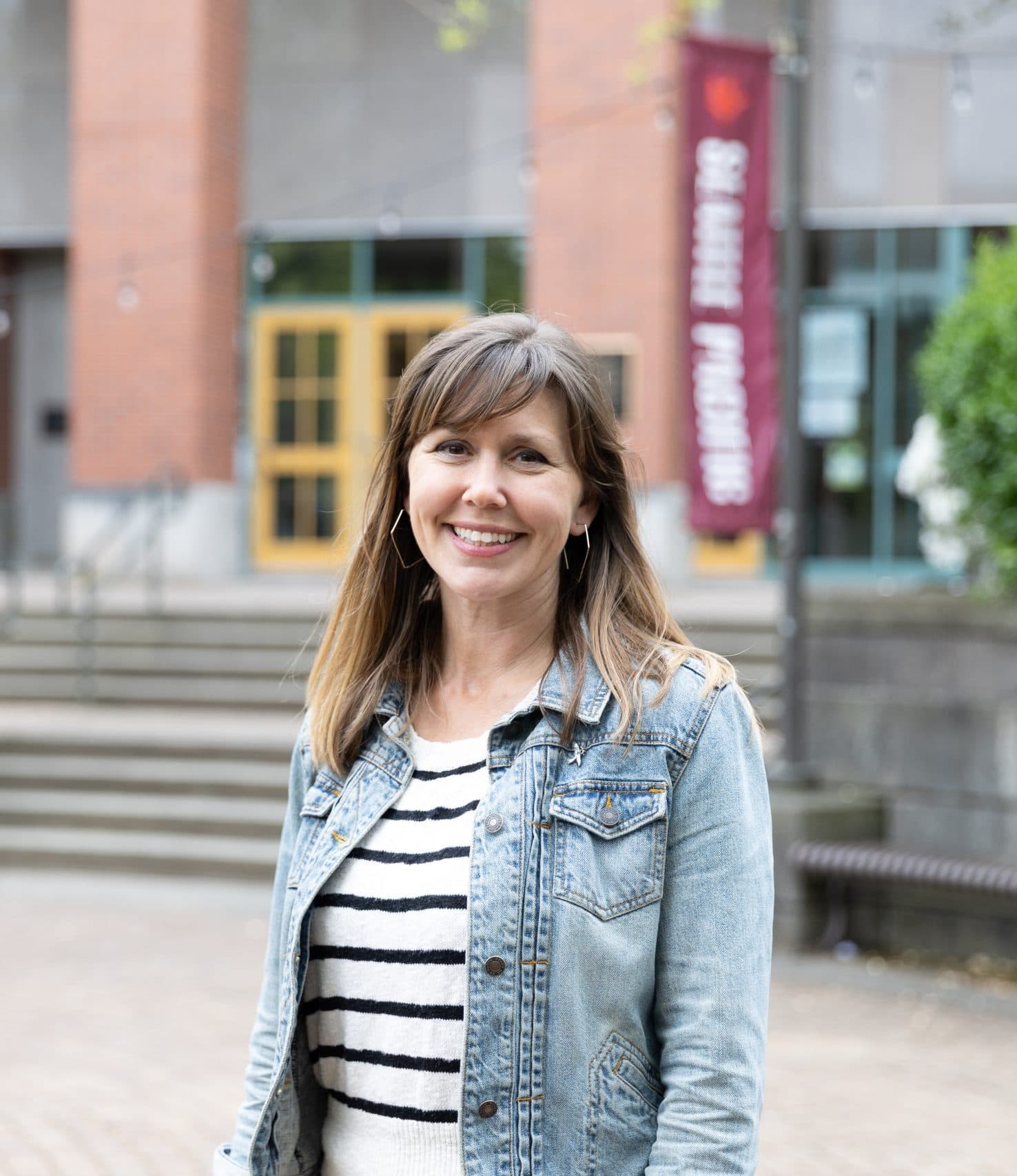Professor Katie Douglass on campus.