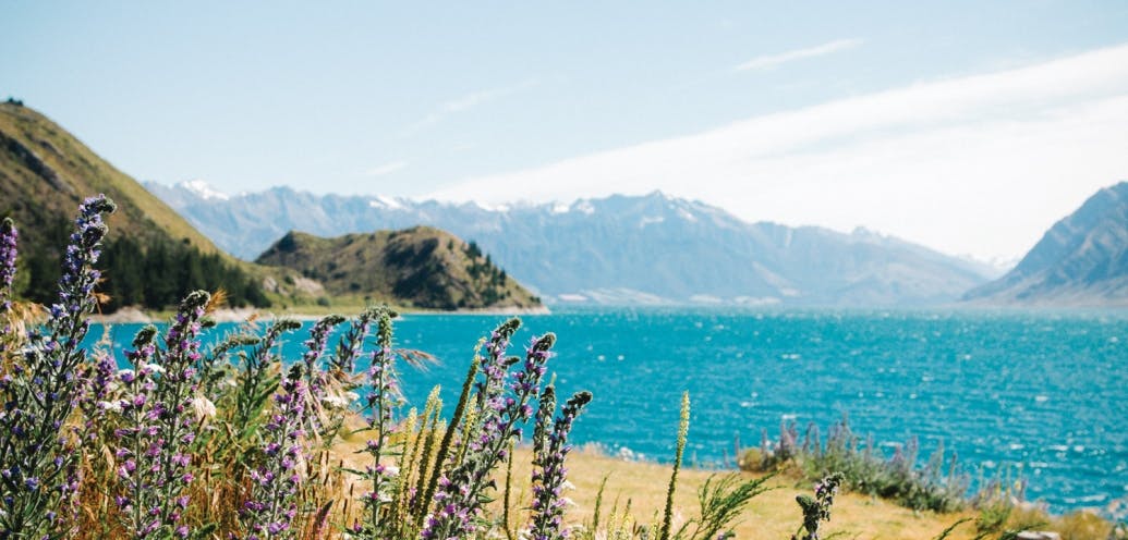 Lake Hawea in New Zealand
