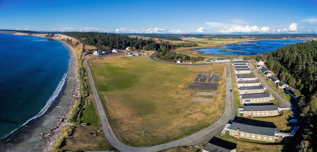 An aerial view of SPU's Camp Casey