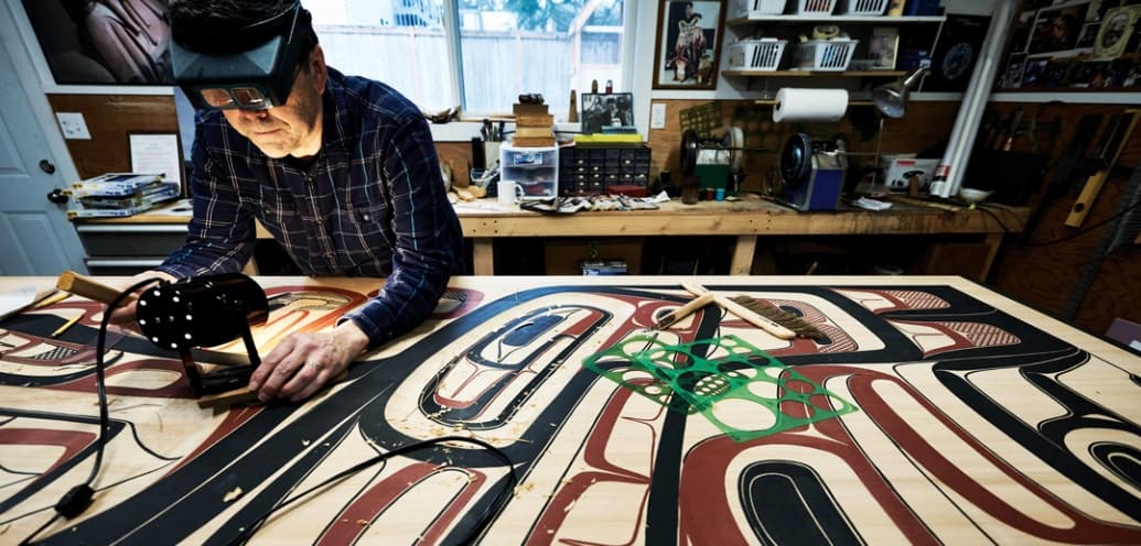 Boxley works in his Lynnwood Studio