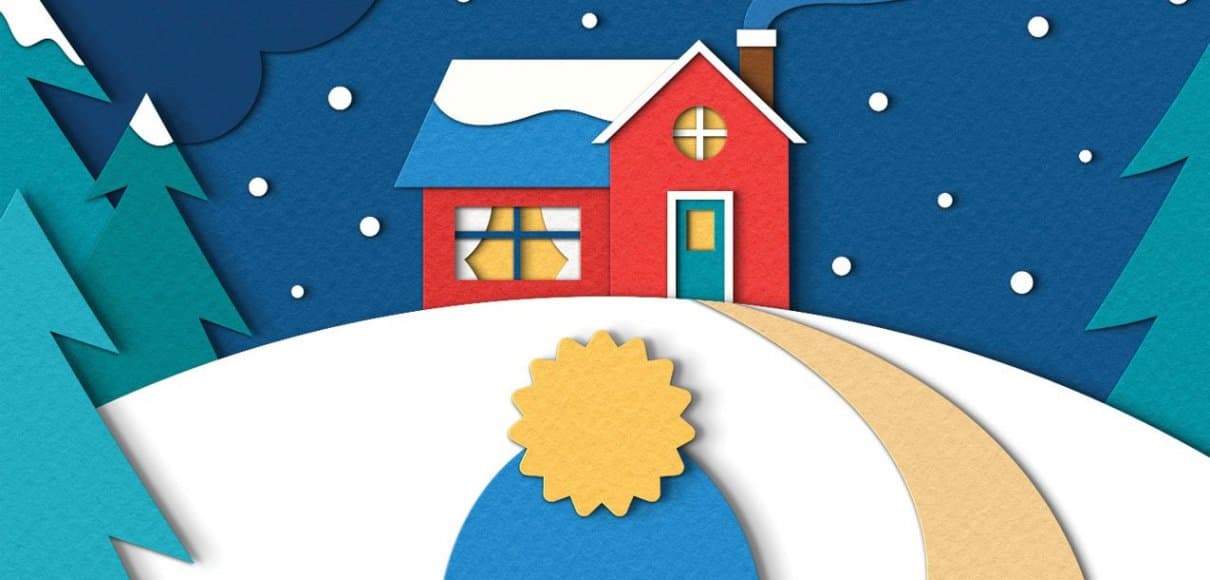 walking home in the snow